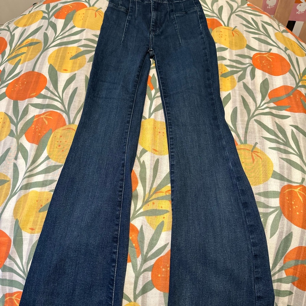 We The Free Blue Flare & Wide Leg Jeans